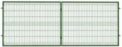Bramy garażowe - Brama ogrodzeniowa panelowa dwuskrzydłowa zielona, 150x400 cm - miniaturka - grafika 1