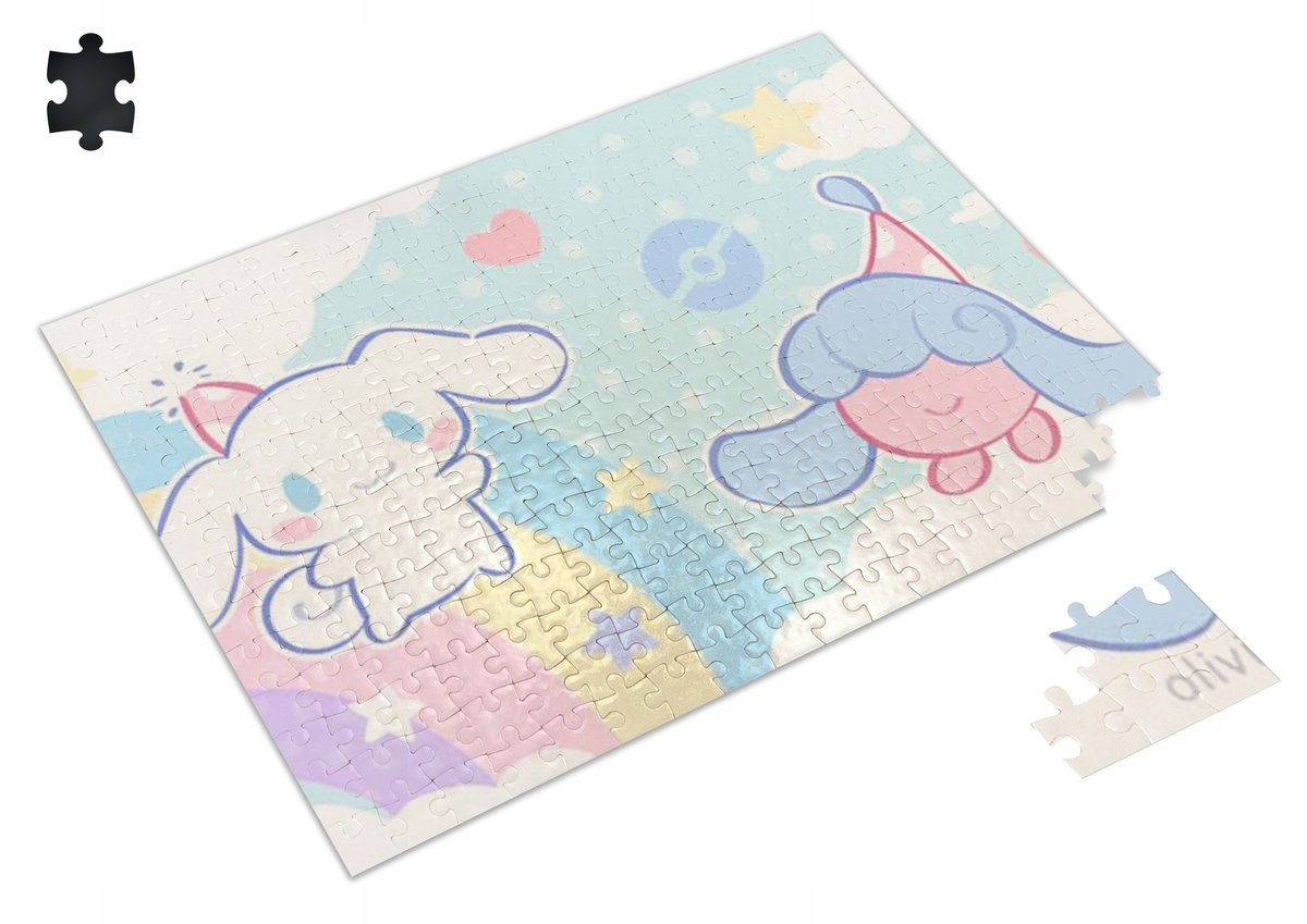 Puzzle KUROMI HELLO KITTY Cinnamoroll A3 252 el z Nadrukiem + IMIĘ 69