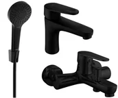 Zestawy prysznicowe - Mexen Kama R05 zestaw wannowy, czarny - 72503R05-70 - miniaturka - grafika 1