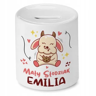 Skarbonka 330 ml Dla Emilii Córki Dziecka Prezent z Nadrukiem ze Zdjęciem - Skarbonki - miniaturka - grafika 1