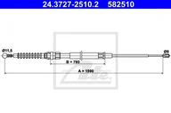 Linki hamulca postojowego - ATE LINKA HAMULCA 24.3727-2510.2 SKODA SUPERB 3.6 V6 4X4 08 - miniaturka - grafika 1