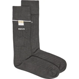 BOSS BLACK Skarpety 2-pack 2P RS Fine Rib EC - Skarpetki męskie - miniaturka - grafika 1