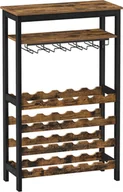 Akcesoria gastronomiczne - Stojak na wino i kieliszki LOFT barek 100 cm - miniaturka - grafika 1