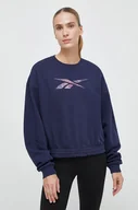 Bluzy damskie - Reebok bluza MODERN SAFARI damska kolor granatowy z nadrukiem - miniaturka - grafika 1