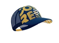 Czapki i chusty sportowe męskie - COMPRESSPORT Czapka lifestyle TRUCKER CAP estate blue/ citrus - miniaturka - grafika 1