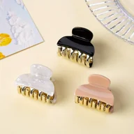 Ozdoby do włosów - TEMU 3SZT Akrylowe spinki do włosów dla kobiet i dziewcząt Małe spinki do włosów Gradient Spinka do włosów Antypoślizgowe klipsy do kucyka Uchwyt do - miniaturka - grafika 1