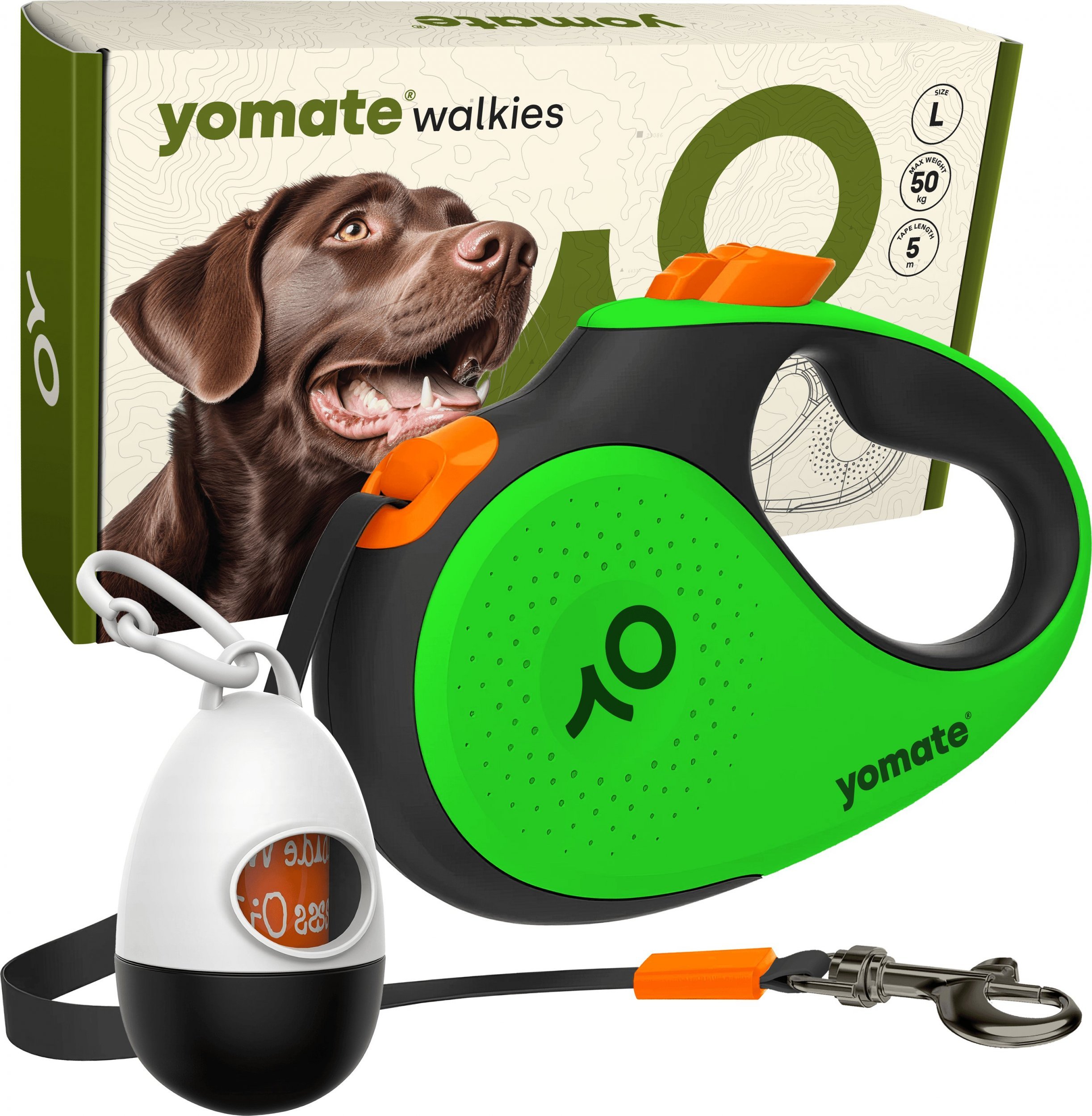Yomate YOMATE! SMYCZ AUTOMATYCZNA DLA DUŻEGO PSA DO 50KG ZWIJANA + POJEMNIK