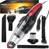 Akcesoria motoryzacyjne - Mocny Odkurzacz Samochodowy Ręczny Z Latarką Filtr Hepa 12V 100W Końcówki - miniaturka - grafika 1