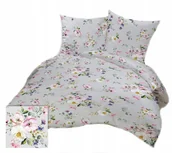 Pościel - pościel bawełna deLUX 200x220 + 2 poszewki B 405 jabłonka szara - miniaturka - grafika 1