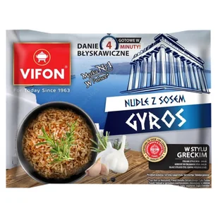 Vifon Danie błyskawiczne nudle z sosem gyros w stylu greckim 97 g - Zupy w płynie - miniaturka - grafika 1