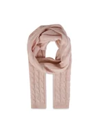 Czapki i chusty sportowe damskie - Tommy Hilfiger Szal Th Timeless Scarf Cable AW0AW14011 Różowy - miniaturka - grafika 1