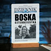 Ramki na zdjęcia - Lampka ramka XL z wydrukiem Dziennik na szkle akrylowym i - miniaturka - grafika 1