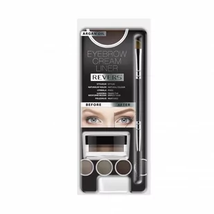 Revers Revers Eyebrow Cream Liner Set Zestaw Do Stylizacji Brwi Kremowy Liner + Pędzelek Blonde - Pomada do brwi - miniaturka - grafika 1