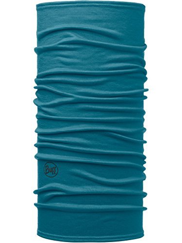 BUFF Komin Merino Lightweight Wielofunkcyjny Szalik 100% Wełny Merino, Wędrówki, na Świeżym Powietrzu, Zrównoważona, Lekka, Cienka One Size Niebieski