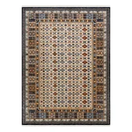 Dywany - Dywan KESHAN Frędzle, Ramka orientalny 6428/53551 beż / granat wielokolorowy 160x230 cm - miniaturka - grafika 1