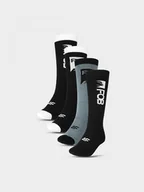 Skarpetki damskie - Damskie skarpety snowboardowe (2-pack) 4F 4FWAW24UFSOF151 - multikolor - miniaturka - grafika 1