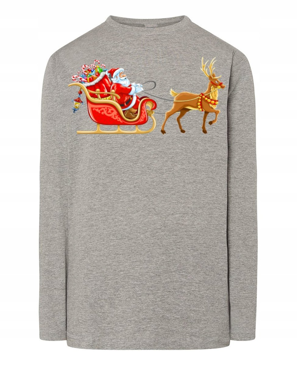 Longsleeve nadruk Mikołaj Sanie R.S