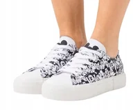 Trampki damskie - Even Odd Damskie Trampki Biało Czarne 38 1Sjo - miniaturka - grafika 1