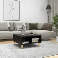 Ławy i stoliki kawowe - VidaXL Lumarko Stolik kawowy, czarny, 60x60x30 cm, płyta wiórowa 805978 VidaXL - miniaturka - grafika 1