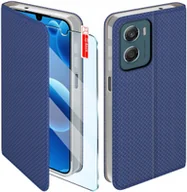 Etui i futerały do telefonów - Etui MAGNET do Motorola G06 G06 Power Zamykane Granatowe Futerał + Szkło - miniaturka - grafika 1