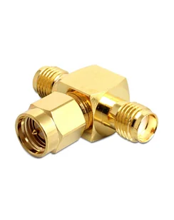 DeLock DeLOCK HF gniazdo SMA > wtyk SMA > gniazdo SMA T-podkładka dystansowa  CK 88711 - Złącza, przejściówki, adaptery - miniaturka - grafika 2