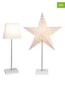 Ozdoby bożonarodzeniowe - STAR Trading 3-częściowy zestaw "Combi" w kolorze kremowym - 43 x 65 x 17 cm - miniaturka - grafika 1