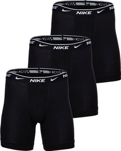 Bokserki męskie NIKE, 3-pak - Bokserki długie, Bawełna elastyczna, Logo w pasie Czarny L - Majtki męskie - miniaturka - grafika 1