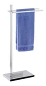 Wieszaki łazienkowe - Wenko Łazienkowy stojak na ręczniki Quadro, 2 ramienny, 20x86x41 cm - miniaturka - grafika 1