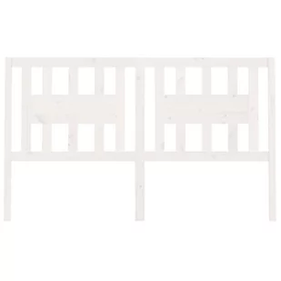 Lumarko Wezgłowie łóżka, białe, 186x4x100 cm, lite drewno sosnowe - Inne meble do sypialni - miniaturka - grafika 4