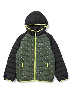 Jack Wolfskin Chłopięca kurtka z nadrukiem, Thyme Green All Over, 128 - Kurtki i płaszcze dla chłopców - miniaturka - grafika 1