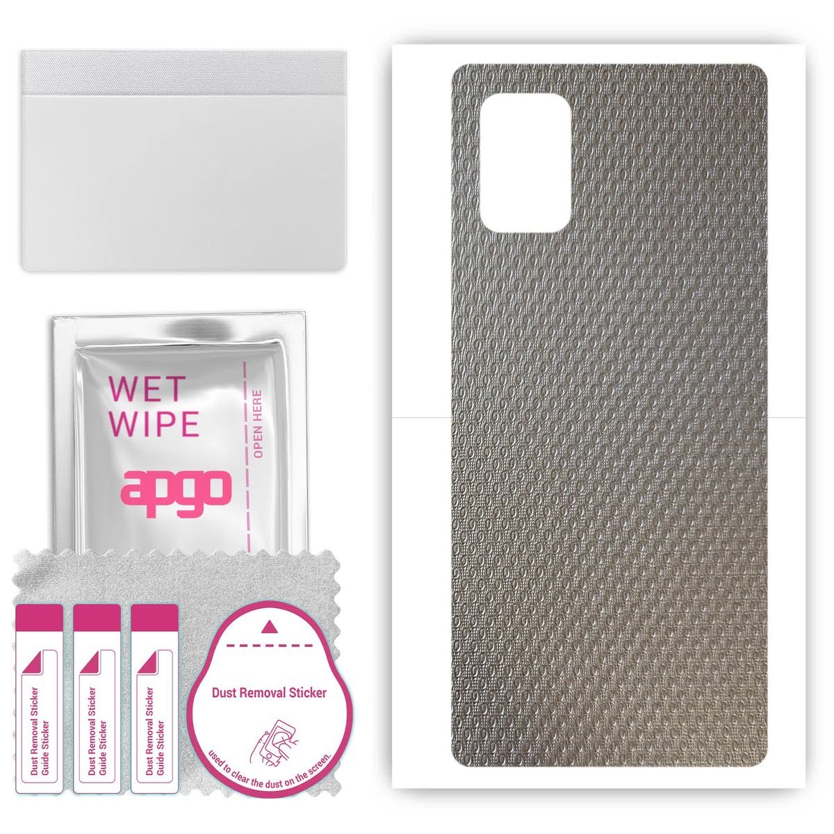 Folia naklejka skórka strukturalna na TYŁ do Samsung Galaxy A71 5G - Aluminium krople - apgo SKINS