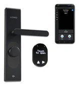 Systemy inteligentnych domów - Shelly LOQED Touch Smart Lock Inteligentny zamek do drzwi SHELLY_LOQED_BLACK - miniaturka - grafika 1