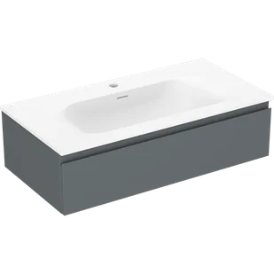 Mexen Orio szafka łazienkowa 90 cm z umywalką Vela, 1 szuflada, grafit mat/biała mat - 91A10-09023-1-BF66-W23M01 - Szafki łazienkowe - miniaturka - grafika 1