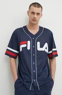 Koszulki męskie - Fila t-shirt Lashio męski kolor granatowy z aplikacją FAM0652 - miniaturka - grafika 1