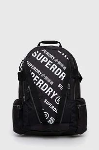 Superdry plecak damski kolor czarny duży wzorzysty - Plecaki - miniaturka - grafika 1