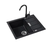 Zlewozmywaki z baterią - Franke Sirius 2.0 S2D 611-62 Onyx + bateria Pola Onyx - miniaturka - grafika 1