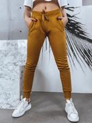 Spodnie sportowe damskie - Spodnie damskie dresowe FITS kamelowe Dstreet UY0552z - miniaturka - grafika 1