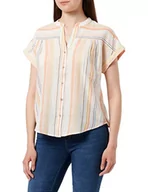 Koszule męskie - Springfield Koszula Męska, Dekolt Mao, Krótki Rękaw, Bawełna, Żółty, 40 - miniaturka - grafika 1