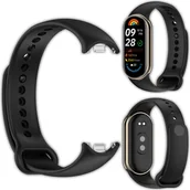 Akcesoria do smartwatchy - Opaska pasek silikonowy Vanfone do Xiaomi Mi Smart Band 8/9, czarny - miniaturka - grafika 1