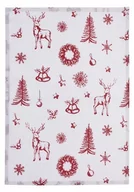 Obrusy i serwetki - Podkładka bawełniana MIA HOME Christmas, czerwono-biała, 48 cm - miniaturka - grafika 1