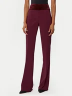 Spodnie damskie - Rinascimento Spodnie materiałowe CFC0121874003 Bordowy Regular Fit - miniaturka - grafika 1