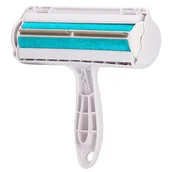 Szczotki i furminatory - Rolka do czyszczenia z sierści szczotka, wałek do ubrań, mebli biało-turkusowa - miniaturka - grafika 1