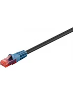 Patchcordy - Goobay Kabel Sieciowy RJ45 94391 U/UTP CAT 6 15 m Czarny - miniaturka - grafika 1