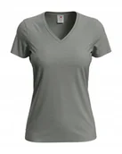 Koszulki i topy damskie - Koszulka damska T-shirt damski Stedman V-neck ST2700 Grey Heather S - miniaturka - grafika 1