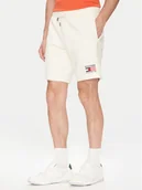 Spodenki męskie - Tommy Hilfiger Szorty sportowe American MW0MW39862 Écru Regular Fit - miniaturka - grafika 1