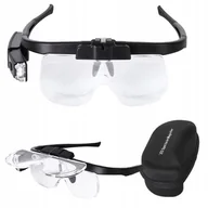 Mikroskopy i lupy - Led Optiview 6In1 – Okulary Powiększające Z Oświetleniem Usb 1.5X–4.5X Zestaw Soczewek Do Precyzyjnych Prac I Majsterkowania - miniaturka - grafika 1