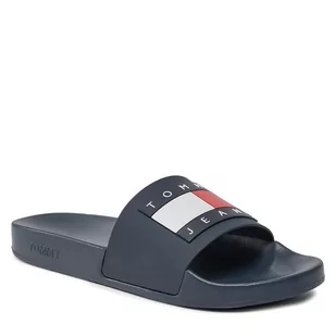 Klapki Tommy Jeans Pool Slide Ess EM0EM01191 Black C1G - Klapki i japonki męskie - miniaturka - grafika 1