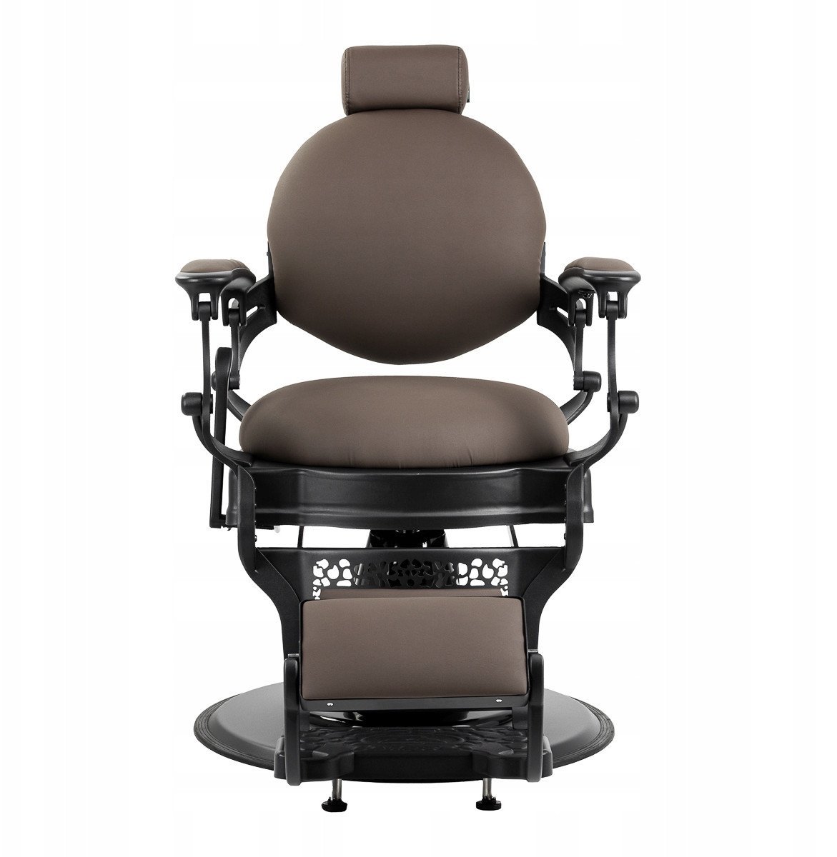 Gabbiano Fotel barberski Niccolo brązowy bezguzikowy