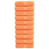 Ręczniki - vidaXL Ręczniczki premium SOLUND, 10 szt., pomarańczowe, 30x50 cm - miniaturka - grafika 1