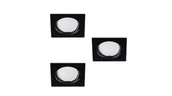 Oprawy, klosze i abażury - Zestaw opraw stropowych 3 szt. Tribis czarny GU10 Kanlux - miniaturka - grafika 1